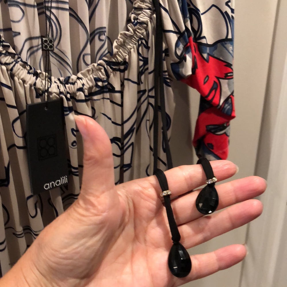 CLOSET CLOSING ! 2morrow Morning ! NWT High -end topTan/ Red/ Blu by: analili - Picture 3 of 5